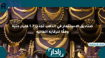 صناديق الاستثمار في الذهب تجذب 1.7 مليار جنيه وفقًا للرقابة المالية